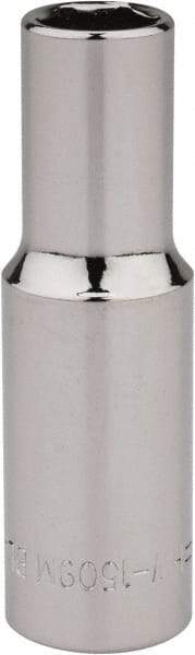 Blackhawk by Proto - 3/8" Drive, Deep Hand Socket - 6 Points, 2-7/64" OAL, Chrome Finish - Makers Industrial Supply