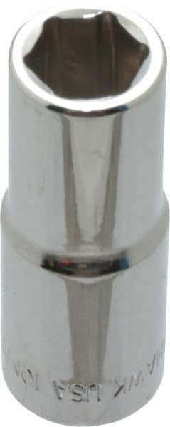 Blackhawk by Proto - 3/8" Drive, Deep Hand Socket - 6 Points, 1-13/16" OAL, Chrome Finish - Makers Industrial Supply