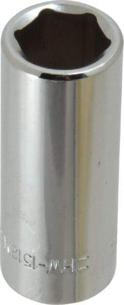 Blackhawk by Proto - 3/8" Drive, Deep Hand Socket - 6 Points, 1-13/16" OAL, Chrome Finish - Makers Industrial Supply