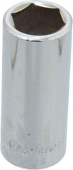 Blackhawk by Proto - 3/8" Drive, Deep Hand Socket - 6 Points, 2-7/64" OAL, Chrome Finish - Makers Industrial Supply