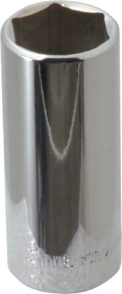 Blackhawk by Proto - 3/8" Drive, Deep Hand Socket - 6 Points, 2-13/64" OAL, Chrome Finish - Makers Industrial Supply