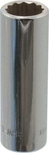 Blackhawk by Proto - 3/8" Drive, Deep Hand Socket - 12 Points, 1-13/16" OAL, Chrome Finish - Makers Industrial Supply