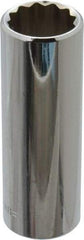 Blackhawk by Proto - 3/8" Drive, Deep Hand Socket - 12 Points, 2-3/4" OAL, Chrome Finish - Makers Industrial Supply