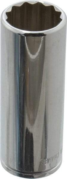 Blackhawk by Proto - 3/8" Drive, Deep Hand Socket - 12 Points, 2-3/4" OAL, Chrome Finish - Makers Industrial Supply