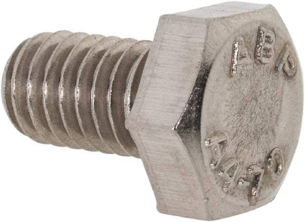 Value Collection - M6x1.00mm Metric Coarse, 10mm Length Under Head Hex Head Cap Screw - Fully Threaded, Grade 316 Stainless Steel, Uncoated, 10mm Hex - Makers Industrial Supply