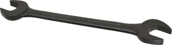 Armstrong - 3/4" x 7/8" Standard Open End Wrench - 9-3/4" OAL, Double End, Black Finish, 15° Head Angle - Makers Industrial Supply