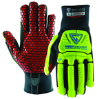 Synthetic Leather Double Palm Reinforced Red PVC PalmGloves X-Large - Makers Industrial Supply