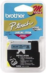 Brother - 1/2" Wide, Blue Tape Cassette - For Label Maker - Makers Industrial Supply