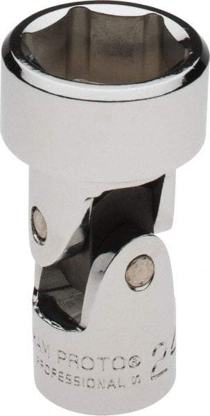 Proto - 1/2" Drive, Standard Hand Socket - 6 Points, 2-9/16" OAL, Chrome Vanadium, Chrome Finish - Makers Industrial Supply