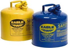 Eagle - 5 Gal Galvanized Steel Type I Safety Can - 13-1/2" High x 12-1/2" Diam, Yellow - Makers Industrial Supply