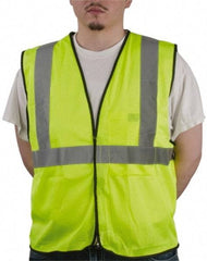 OccuNomix - Size L/XL High Visibility Yellow Mesh General Purpose Vest - 40 to 42" Chest, ANSI 107-2015, Hook & Loop Closure, 1 Pocket, Polyester - Makers Industrial Supply