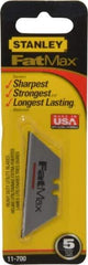 Stanley - 5 Piece High Carbon Steel Utility Knife Blade - 2-7/16" OAL, 0.024" Blade Thickness - Makers Industrial Supply