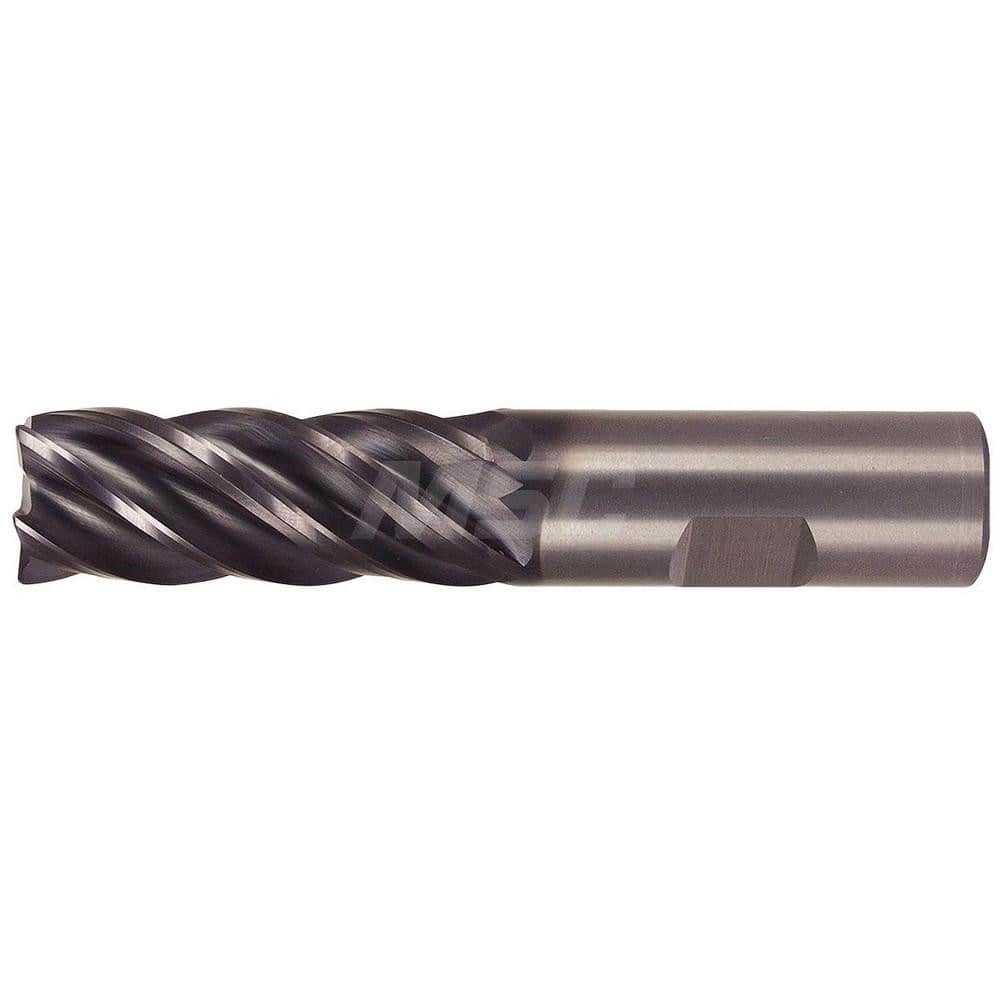 Corner Radius End Mill: 5/8″ Dia, 1-1/4″ LOC, 0.015″ Radius, 5 Flutes, Solid Carbide 3-1/2″ OAL, 5/8″ Shank Dia, 38 ° Helix, AlTiN Coated, Corner Radius End, Series UCDE