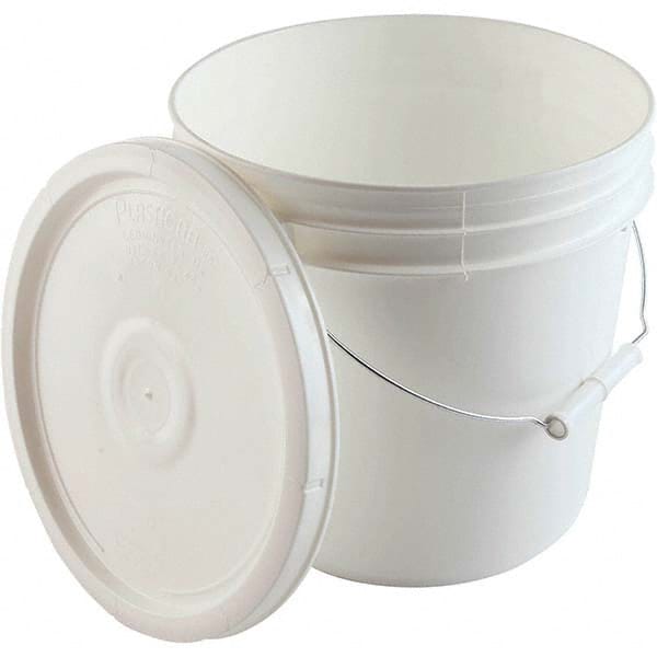 Dynalon Labware - 1 6-Piece 2 Gal 9.291" High, High-Density Polyethylene Round White Single Pail - Makers Industrial Supply