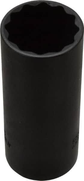 Proto - 1-1/16", 1/2" Drive, Deep Hand Socket - 12 Points, 3-1/4" OAL, Alloy Steel, Black Finish - Makers Industrial Supply