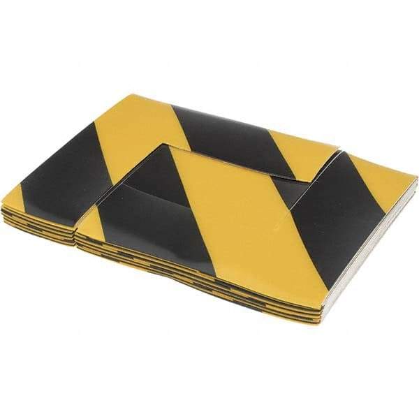 NMC - Black & White Striped Vinyl Die Cut Shape Angles - 2" Wide x 0.02" Thick, General Traffic - Makers Industrial Supply