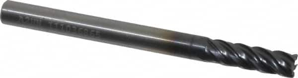 Kennametal - 3/16", 5 Flute, Solid Carbide, 0.015" Corner Radius End Mill - 2-1/4" OAL, 5/8" LOC - Makers Industrial Supply