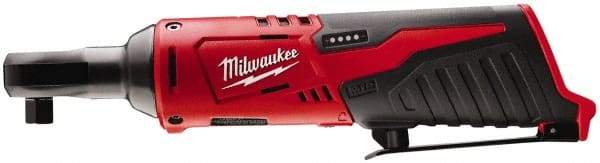 Milwaukee Tool - 1/4" Drive 12 Volt Inline Cordless Impact Wrench & Ratchet - 250 RPM, 30 Ft/Lb Torque, Lithium-Ion Batteries Not Included - Makers Industrial Supply