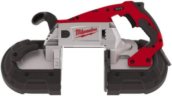 Milwaukee Tool - 120 Volt, Electric Handheld Bandsaw - 5 Inch (Round) and 5 x 5 Inch (Rectangular) Depth of Cut, 300 and 380 SFPM, 11 Amp - Makers Industrial Supply