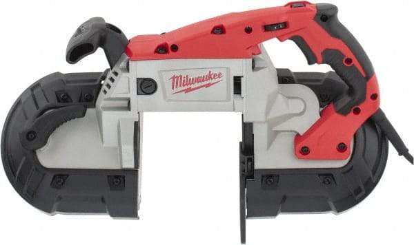 Milwaukee Tool - 120 Volt, Electric Handheld Bandsaw - 5 Inch (Round) and 5 x 5 Inch (Rectangular) Depth of Cut, 380 SFPM, 11 Amp - Makers Industrial Supply