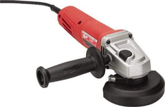 Milwaukee Tool - 4-1/2" Wheel Diam, 11,000 RPM, Corded Angle & Disc Grinder - 5/8-11 Spindle, 120 Volts, 11 Amps - Makers Industrial Supply