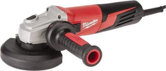 Milwaukee Tool - 5" Wheel Diam, 11,000 RPM, Corded Angle & Disc Grinder - 5/8-11 Spindle, 120 Volts, 13 Amps - Makers Industrial Supply