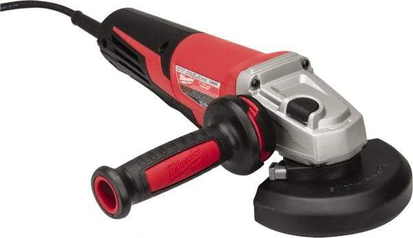 Milwaukee Tool - 5" Wheel Diam, 11,000 RPM, Corded Angle & Disc Grinder - 5/8-11 Spindle, 120 Volts, 13 Amps - Makers Industrial Supply