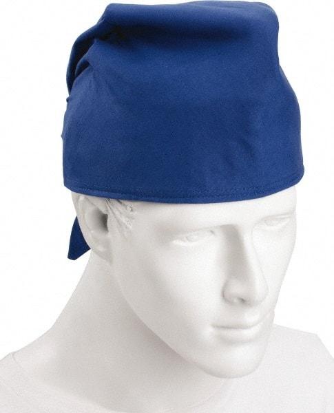 Ergodyne - Size Universal Cooling Tie Hat - Cotton, Tie Closure, Blue, Solid Pattern - Makers Industrial Supply