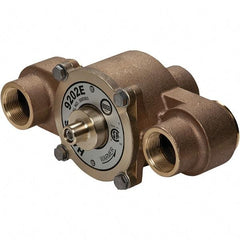 Haws - 1-1/4" Inlet, 10" Long x 5" Wide x 7" High, Brass Plumbed Wash Station Tempering Valve - Compatible with Combination Drench Shower & Eye/Face Wash Stations - Makers Industrial Supply