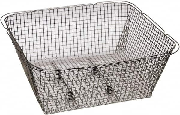 Graymills - 316 Stainless Steel Parts Washer Basket - 6" High x 13" Wide x 10" Long, Use with Ultrasonic Cleaners - Makers Industrial Supply