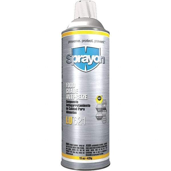 Sprayon - Aerosol General Purpose Anti-Seize Lubricant - Nickel/Aluminum/Copper, 1,800°F, White, Food Grade, Water Resistant - Makers Industrial Supply