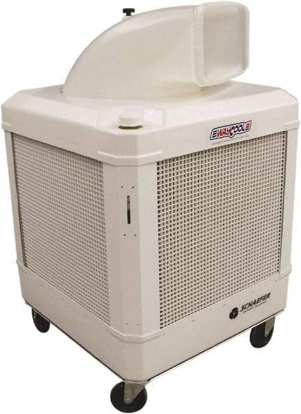 Schaefer Ventilation Equipment - 24 Gal Capacity, 1 hp, 2,460 & 1,660 CFM Evaporative Cooler - 13.7 Amp Rating, 115 Volts, 2 Speed - Makers Industrial Supply