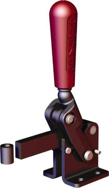 De-Sta-Co - 1,574 Lb Holding Capacity, Vertical Handle, Manual Hold Down Toggle Clamp - 90° Handle Movement, 120° Bar Opening, Solid Bar, Flanged Base, Oxide Finish, Forged Alloy Steel - Makers Industrial Supply