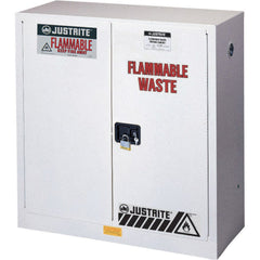 Justrite - 2 Door 1 Shelf 30 Gal Safety Cabinet for Flammable Substances - Exact Industrial Supply