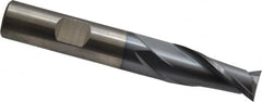 Cleveland - 1/2", 1" LOC, 1/2" Shank Diam, 3-1/4" OAL, 2 Flute, Cobalt Square End Mill - Single End, TiCN Finish, Spiral Flute, 30° Helix, Centercutting, Right Hand Cut, Right Hand Flute, Series HGC-2 - Makers Industrial Supply