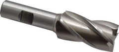 Cleveland - 1", 1-7/8" LOC, 5/8" Shank Diam, 4" OAL, 4 Flute, High Speed Steel Square End Mill - Single End, Uncoated, Spiral Flute, 30° Helix, Centercutting, Right Hand Cut, Right Hand Flute, Series HG-4C - Makers Industrial Supply