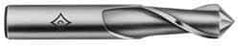 Cleveland - 9/16" Diam, 1-1/8" LOC, 2 Flute, 90° Point Angle, High Speed Steel Drill Mill - TiN Finish, 3-1/8" OAL, 1/2" Shank Diam - Makers Industrial Supply