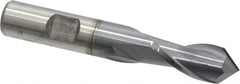 Cleveland - 1/2" Diam, 1" LOC, 2 Flute, 90° Point Angle, High Speed Steel Drill Mill - TiCN Finish, 2" OAL, 1/2" Shank Diam - Makers Industrial Supply