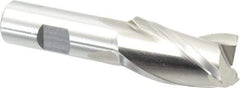 Cleveland - 1", 1-7/8" LOC, 3/4" Shank Diam, 4-1/8" OAL, 3 Flute, High Speed Steel Square End Mill - Single End, Uncoated, Spiral Flute, 30° Helix, Centercutting, Right Hand Cut, Right Hand Flute, Series HG-3 - Makers Industrial Supply