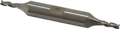 Cleveland - 1/8", 3/8" LOC, 3/8" Shank Diam, 3-1/16" OAL, 3 Flute, High Speed Steel Square End Mill - Double End, Uncoated, Spiral Flute, 30° Helix, Centercutting, Right Hand Cut, Right Hand Flute, Series HD-3 - Makers Industrial Supply