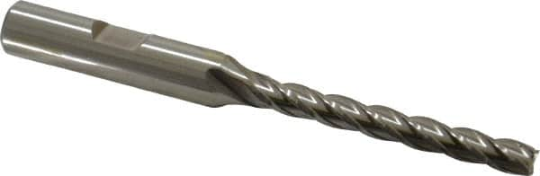 Cleveland - 7/32", 1-3/4" LOC, 3/8" Shank Diam, 3-9/16" OAL, 4 Flute, High Speed Steel Square End Mill - Single End, Uncoated, Spiral Flute, 30° Helix, Centercutting, Right Hand Cut, Right Hand Flute, Series HG-4C - Makers Industrial Supply