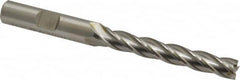 Cleveland - 5/16", 2" LOC, 3/8" Shank Diam, 3-1/4" OAL, 4 Flute, High Speed Steel Square End Mill - Single End, Uncoated, Spiral Flute, 30° Helix, Centercutting, Right Hand Cut, Right Hand Flute, Series HG-4C - Makers Industrial Supply