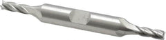 Cleveland - 3/16", 1/2" LOC, 3/8" Shank Diam, 3-1/4" OAL, 4 Flute, Cobalt Square End Mill - Double End, Uncoated, Spiral Flute, 30° Helix, Centercutting, Right Hand Cut, Right Hand Flute, Series HDC-4C - Makers Industrial Supply