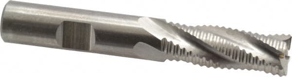 Cleveland - 1/2" Diam, Coarse Pitch, 1-1/4" LOC, 4 Flute Powdered Metal Roughing Square End Mill - Uncoated, 3-1/4" OAL, 1/2" Shank Diam, Single End, 30° Helix - Makers Industrial Supply