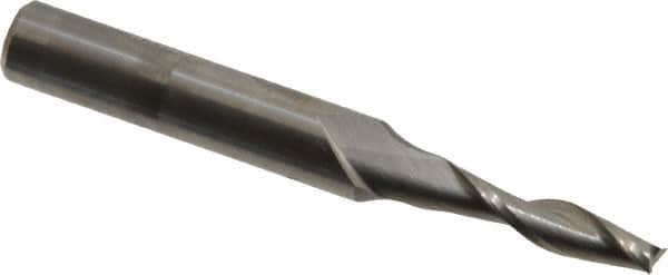 Onsrud - 5/32" Cutting Diam x 5/8" Length of Cut, 2 Flute, Upcut Spiral Router Bit - Uncoated, Right Hand Cut, Solid Carbide, 2" OAL x 1/4" Shank Diam, Double Edge, 30° Helix Angle - Makers Industrial Supply