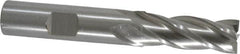 Cleveland - 15/32", 1-1/4" LOC, 1/2" Shank Diam, 3-1/4" OAL, 4 Flute, Cobalt Square End Mill - Single End, Uncoated, Spiral Flute, 30° Helix, Centercutting, Right Hand Cut, Right Hand Flute, Series HGC-4C - Makers Industrial Supply