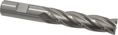 Cleveland - 3/4", 50.8mm LOC, 3/4" Shank Diam, 5-1/4" OAL, 4 Flute, Cobalt Square End Mill - Single End, Uncoated, Spiral Flute, 30° Helix, Centercutting, Right Hand Cut, Right Hand Flute, Series HGC-4C - Makers Industrial Supply