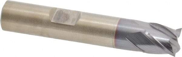 Cleveland - 3/8", 3/8" LOC, 3/8" Shank Diam, 2-1/8" OAL, 4 Flute, Powdered Metal Square End Mill - Single End, TiCN Finish, Spiral Flute, 37° Helix, Centercutting, Right Hand Cut, Right Hand Flute, Series PM-4 - Makers Industrial Supply