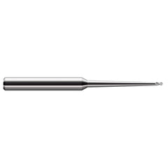 Harvey Tool - 3/64" Diam, 1.8mm LOC, 2 Flute Solid Carbide Ball End Mill - Exact Industrial Supply