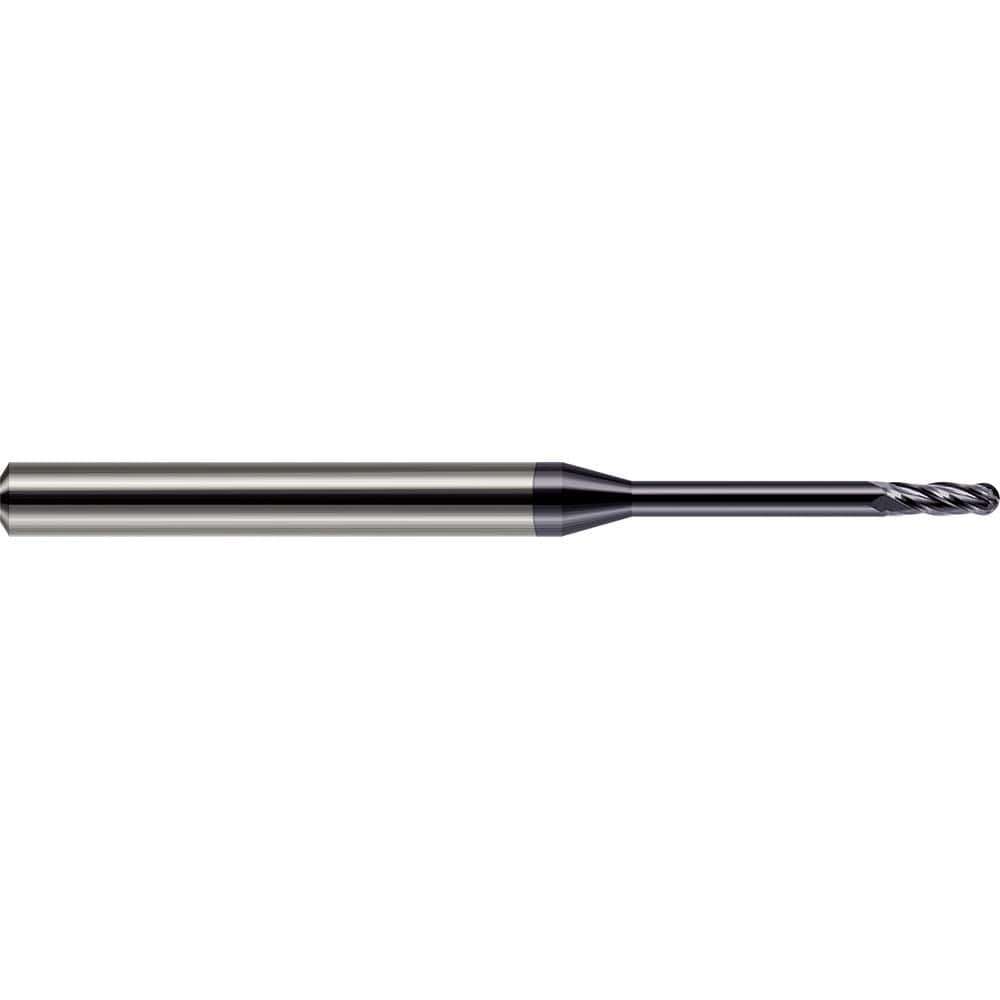 Harvey Tool - Ball End Mills; Mill Diameter (Inch): 1/8 ; Mill Diameter (Decimal Inch): 0.1250 ; Number of Flutes: 4 ; Length of Cut (Inch): 3/8 ; Length of Cut (Decimal Inch): 0.3750 ; Material: Solid Carbide - Exact Industrial Supply